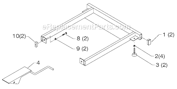 Page A Diagram and Parts List for 50-285 Type 1 Delta Tool Stand & Cart