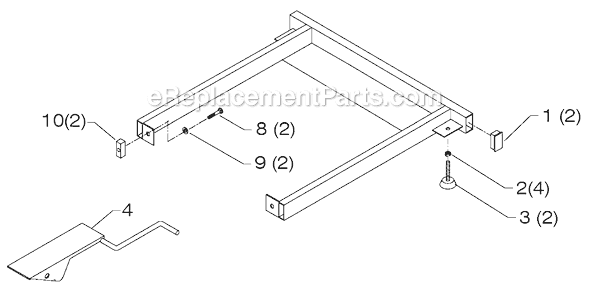 Page A Diagram and Parts List for 50-285 Type 2 Delta Tool Stand & Cart