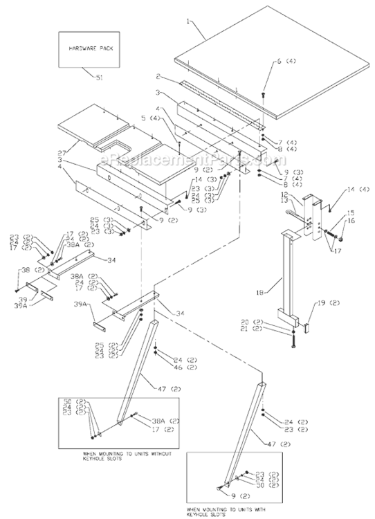 Page A Diagram and Parts List for 50-302 Type 1 Delta Power Feeder