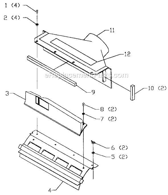 Page A Diagram and Parts List for 50-359 Type 1 Delta Planer Jointer