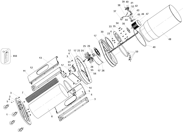 Page A Diagram and Parts List for 50-720CT  Delta Dust Collector