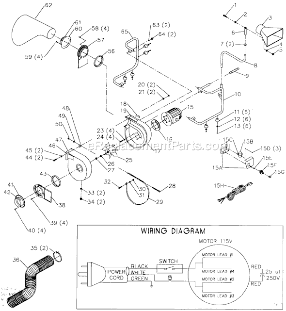 Page A Diagram and Parts List for 50-820 Type 1 Delta Dust Collector