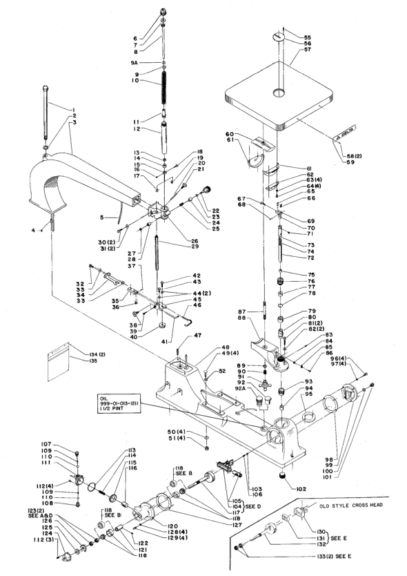 Delta 1440 Type-1 Diagram and Parts List for 1440 Type-1 Delta Saw
