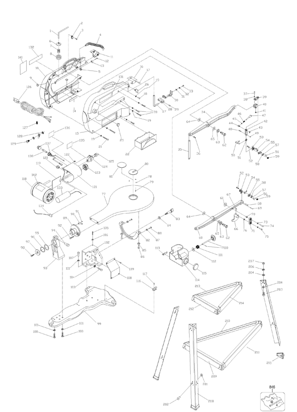 Delta Ss350ls Diagram and Parts List for SS350LS  Delta Saw