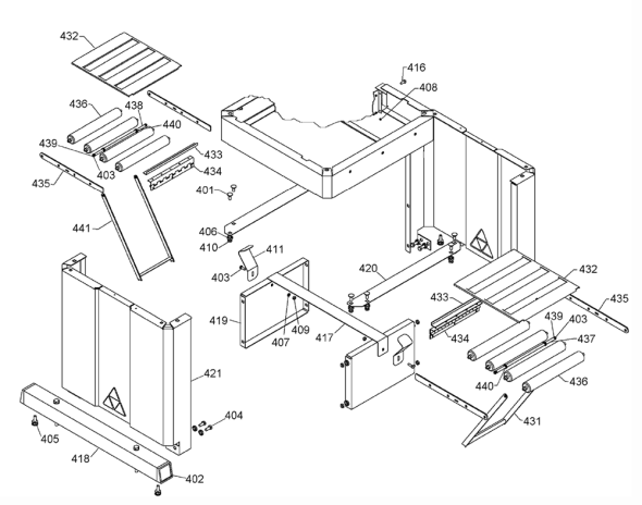 Delta 50-795 Type-1 Diagram and Parts List for 50-795 Type-1 Delta Tool Stand & Cart