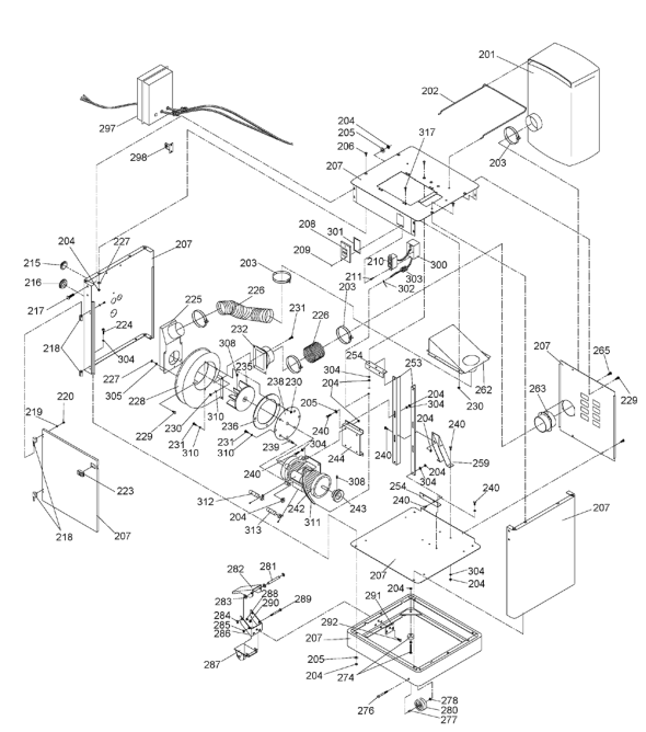 Delta 31-735b Type-1 Diagram and Parts List for 31-735B Type-1 Delta Sander Grinder