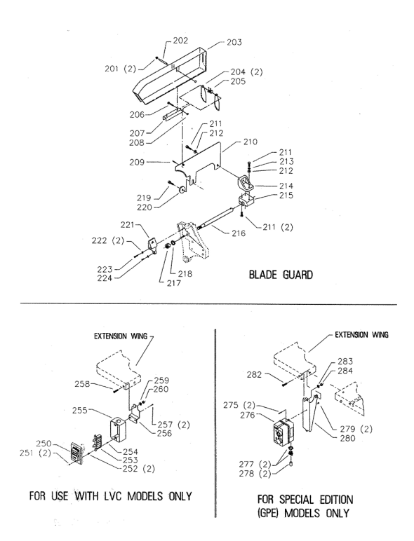Delta 34-801 Type-4 Diagram and Parts List for 34-801 Type-4 Delta Saw