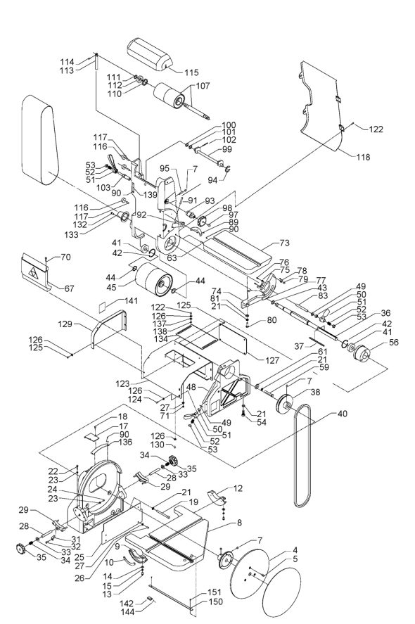 Delta 31-735 Diagram and Parts List for 31-735  Delta Sander Grinder