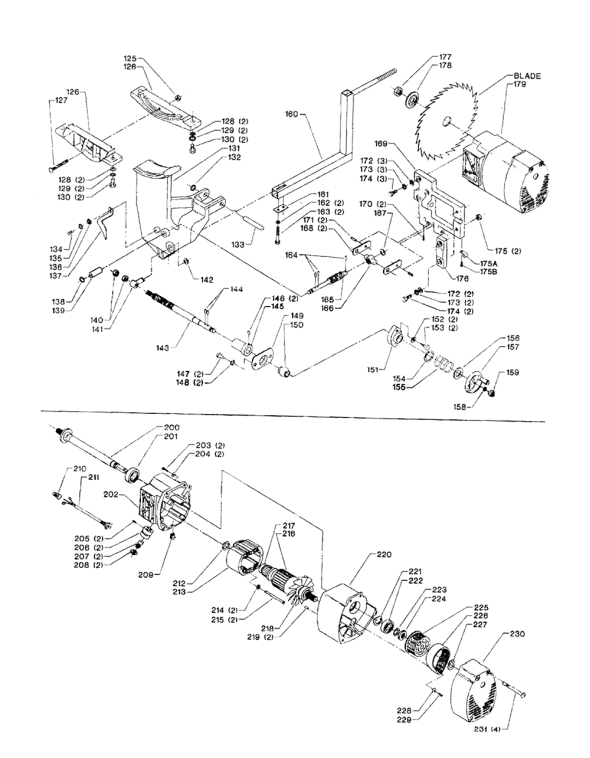 Delta 36-670 Type-2 Diagram and Parts List for 36-670 Type-2 Delta Saw