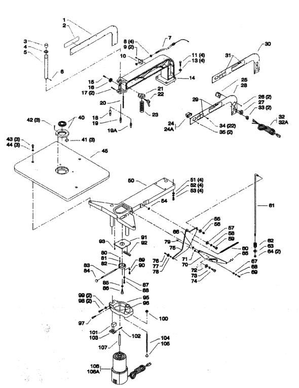 Delta 43-156 Diagram and Parts List for 43-156  Delta Shaper