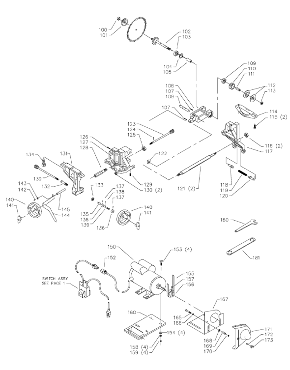 Delta 36-441b Diagram and Parts List for 36-441B  Delta Saw