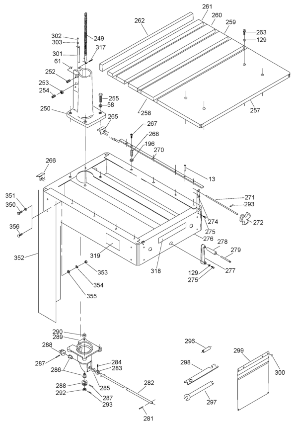 Delta 33-895x-Bdk Type-1 Diagram and Parts List for 33-895X-BDK Type-1 Delta Saw