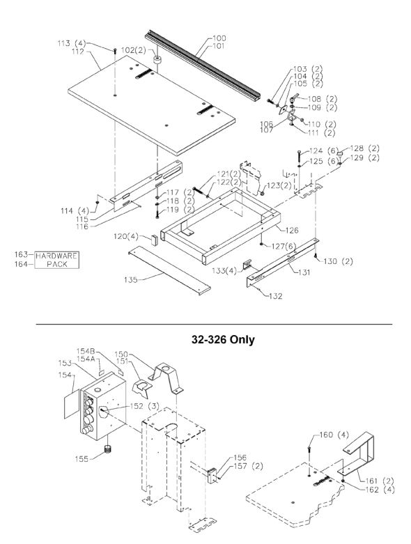 Delta 32-325 Type-1 Diagram and Parts List for 32-325 Type-1 Delta Drill Press