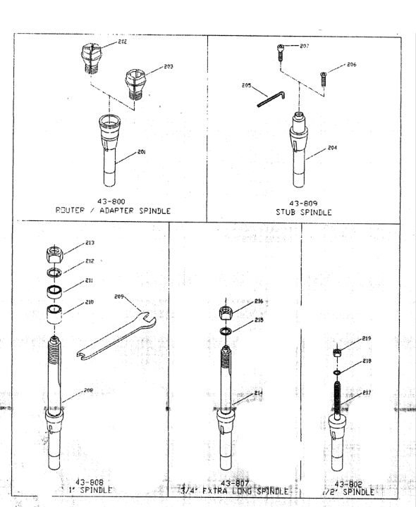 Delta 43-420 Diagram and Parts List for 43-420  Delta Shaper