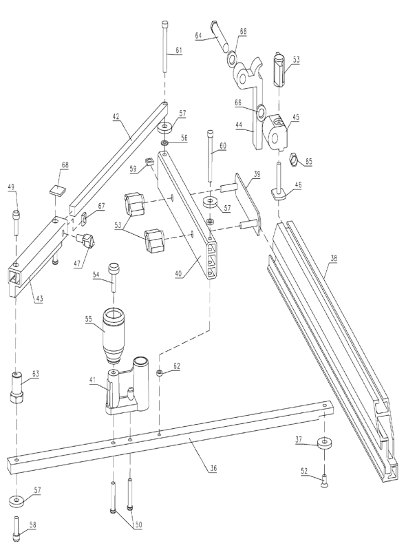 Delta 36-946 Type-1 Diagram and Parts List for 36-946 Type-1 Delta Saw