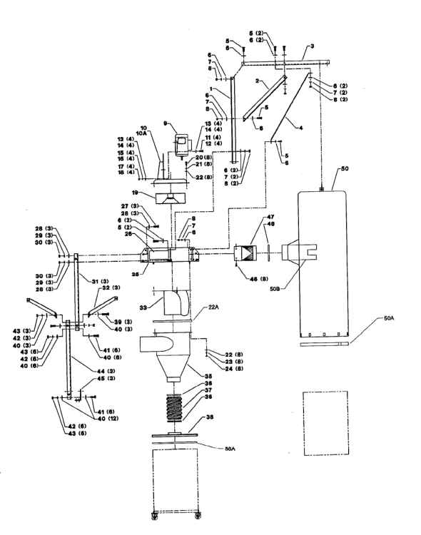 Delta 50-900 Diagram and Parts List for 50-900  Delta Dust Collector
