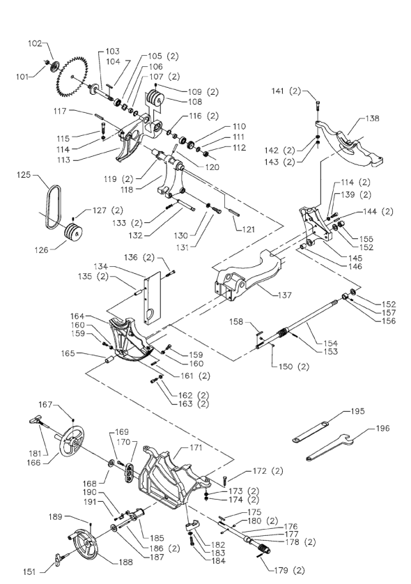 Delta 36-957 Diagram and Parts List for 36-957  Delta Saw
