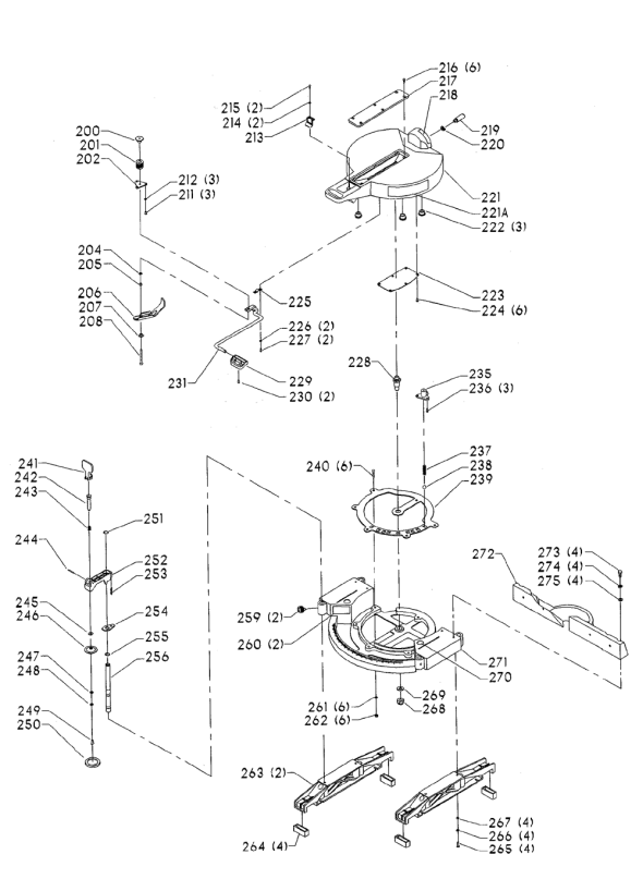 Delta 36-230 Diagram and Parts List for 36-230  Delta Saw