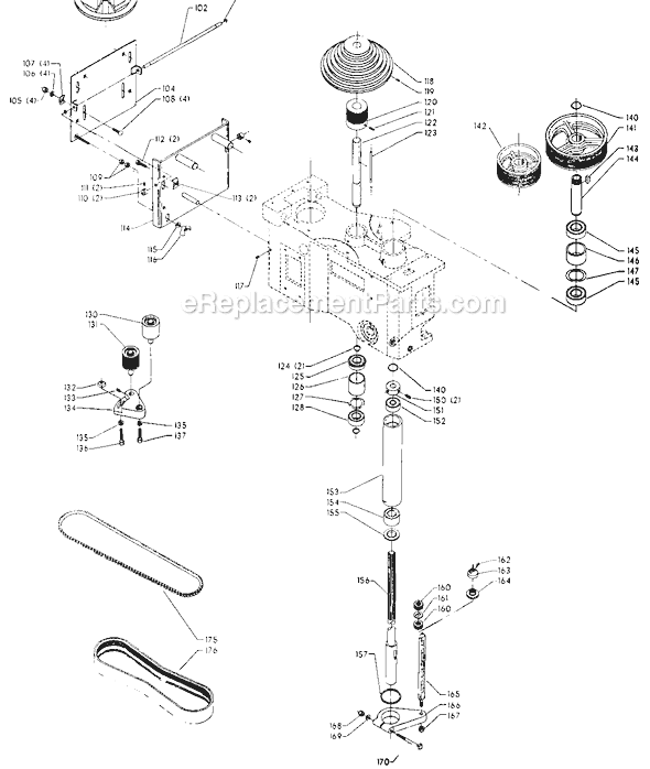 Page B Diagram and Parts List for 70-210 Type 1 Delta Drill Press