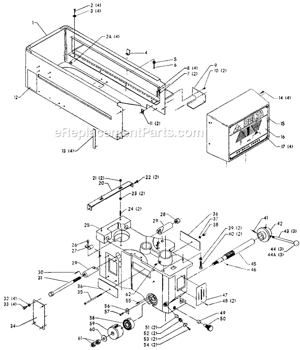 Page A Diagram and Parts List for 70-215 Type 1 Delta Drill Press