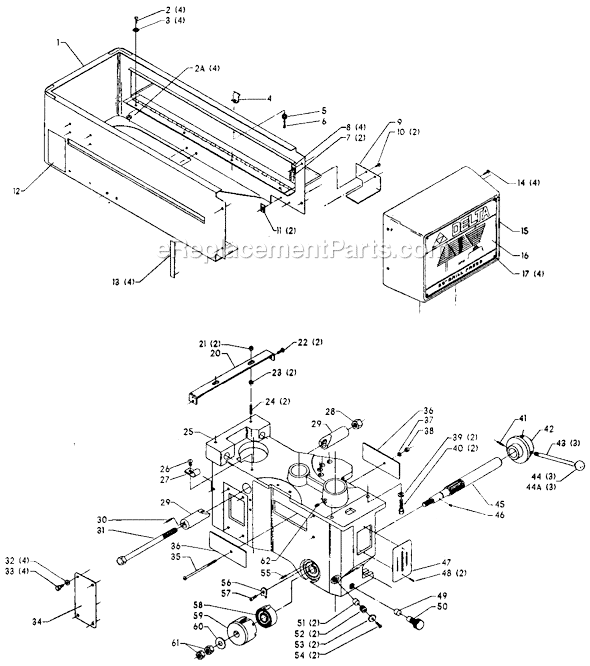 Page A Diagram and Parts List for 70-246 Type 1 Delta Drill Press
