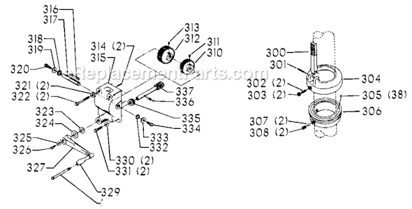 Page D Diagram and Parts List for 70-260 Type 1 Delta Drill Press