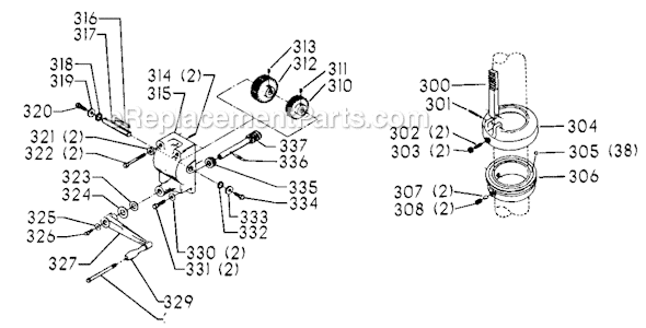 Page D Diagram and Parts List for 70-261 Type 1 Delta Drill Press