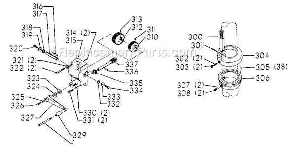 Page D Diagram and Parts List for 70-262 Type 1 Delta Drill Press