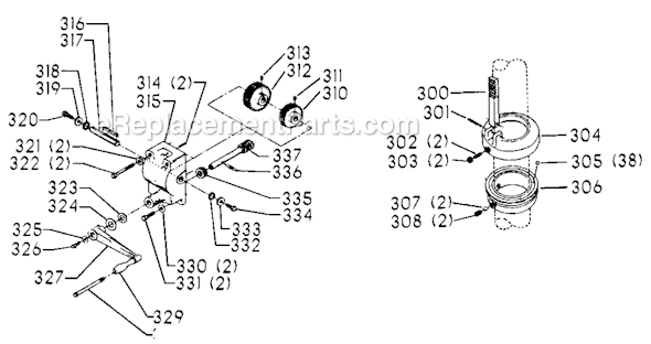 Page D Diagram and Parts List for 70-265 Type 1 Delta Drill Press