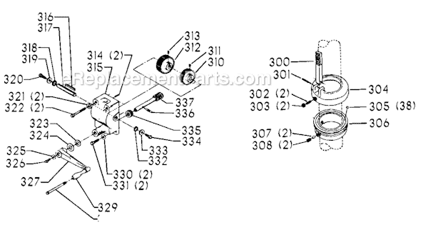 Page D Diagram and Parts List for 70-267 Type 1 Delta Drill Press