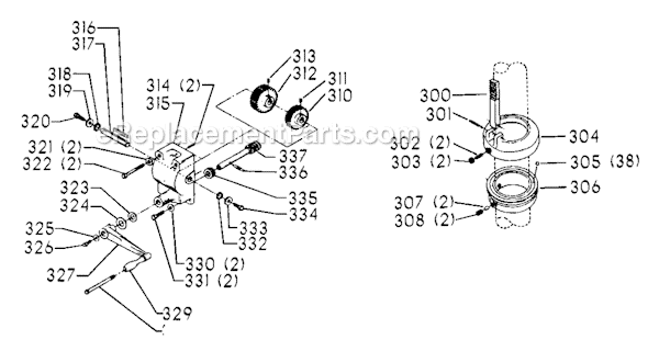 Page D Diagram and Parts List for 70-286 Type 1 Delta Drill Press