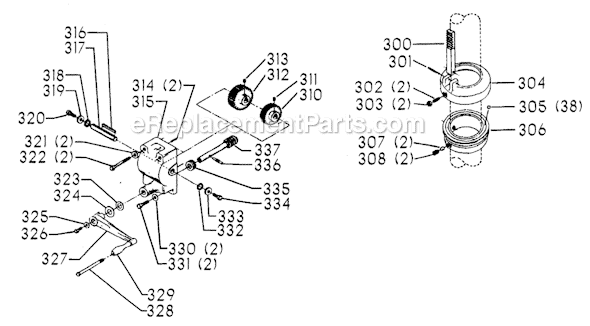 Page C Diagram and Parts List for 70-287 Type 1 Delta Drill Press