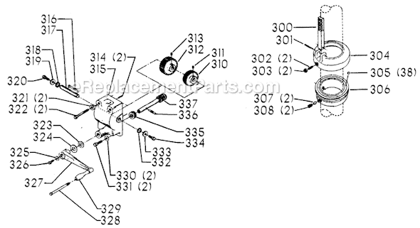 Page C Diagram and Parts List for 70-292 Type 1 Delta Drill Press