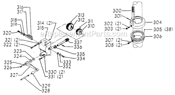 Page C Diagram and Parts List for 70-296 Type 1 Delta Drill Press