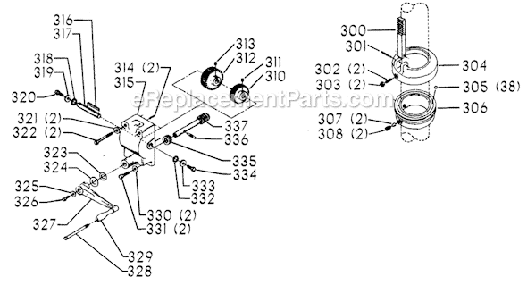 Page C Diagram and Parts List for 70-297 Type 1 Delta Drill Press