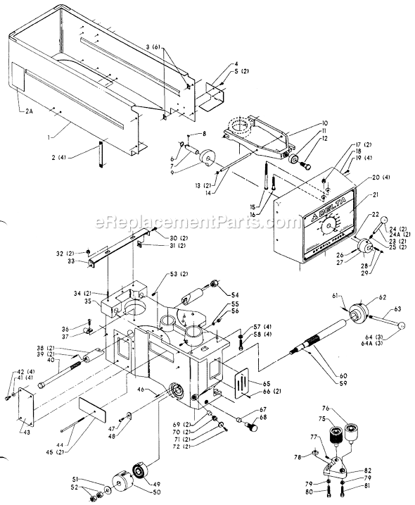 Page A Diagram and Parts List for 70-327 Type 1 Delta Drill Press