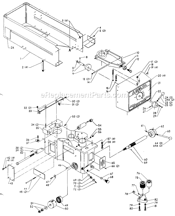 Page A Diagram and Parts List for 70-332 Type 1 Delta Drill Press