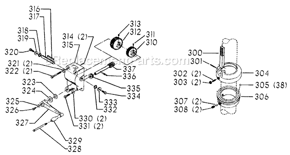 Page D Diagram and Parts List for 70-355 Type 1 Delta Drill Press