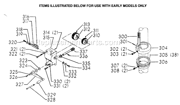 Page D Diagram and Parts List for 70-371 Type 1 Delta Drill Press
