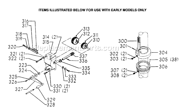 Page D Diagram and Parts List for 70-386 Type 1 Delta Drill Press