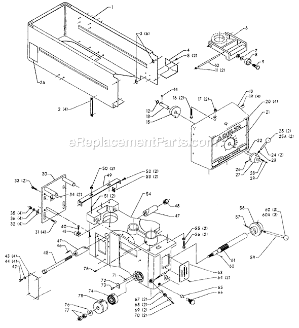 Page A Diagram and Parts List for 70-391 Type 1 Delta Drill Press