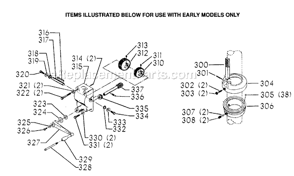 Page D Diagram and Parts List for 70-393 Type 1 Delta Drill Press