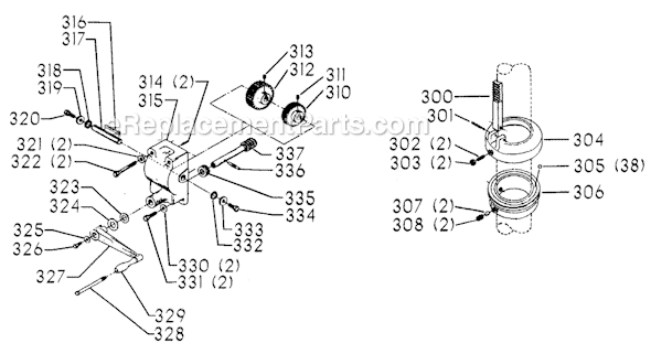 Page D Diagram and Parts List for 70-395 Type 1 Delta Drill Press