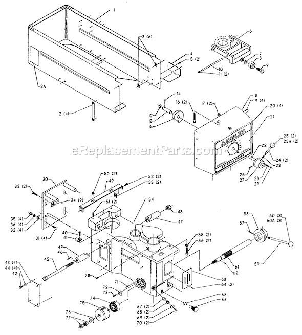 Page A Diagram and Parts List for 70-396 Type 1 Delta Drill Press