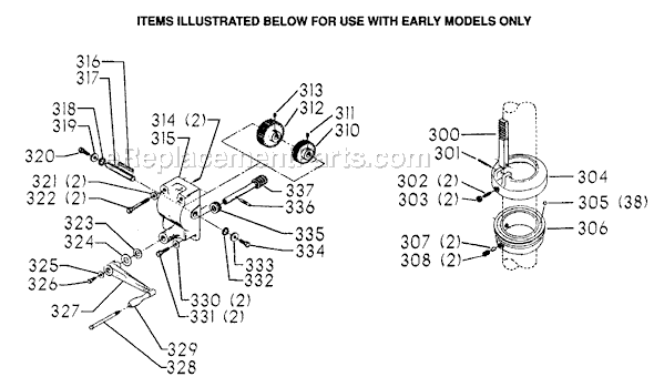 Page D Diagram and Parts List for 70-396 Type 1 Delta Drill Press