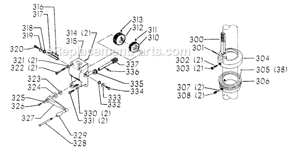 Page D Diagram and Parts List for 70-397 Type 1 Delta Drill Press