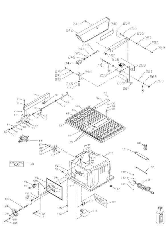 Delta Sm200l Diagram and Parts List for SM200L  Delta Saw