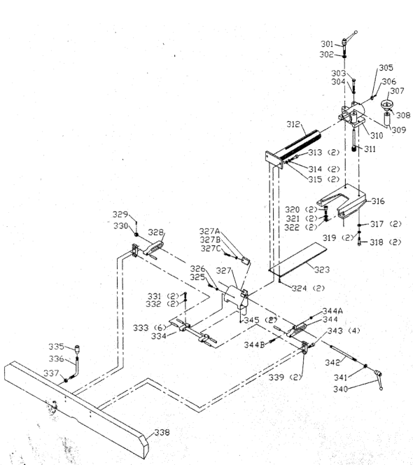Delta 37-361 Type-1 Diagram and Parts List for 37-361 Type-1 Delta Planer Jointer