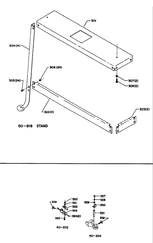 Delta 40-416 Diagram and Parts List for 40-416  Delta Saw