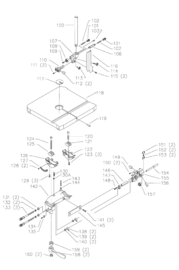 Delta 28-248 Diagram and Parts List for 28-248  Delta Saw